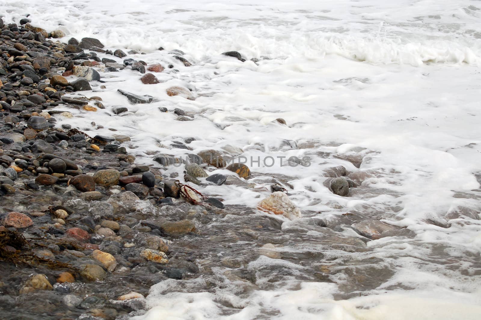 rocks in stormy water