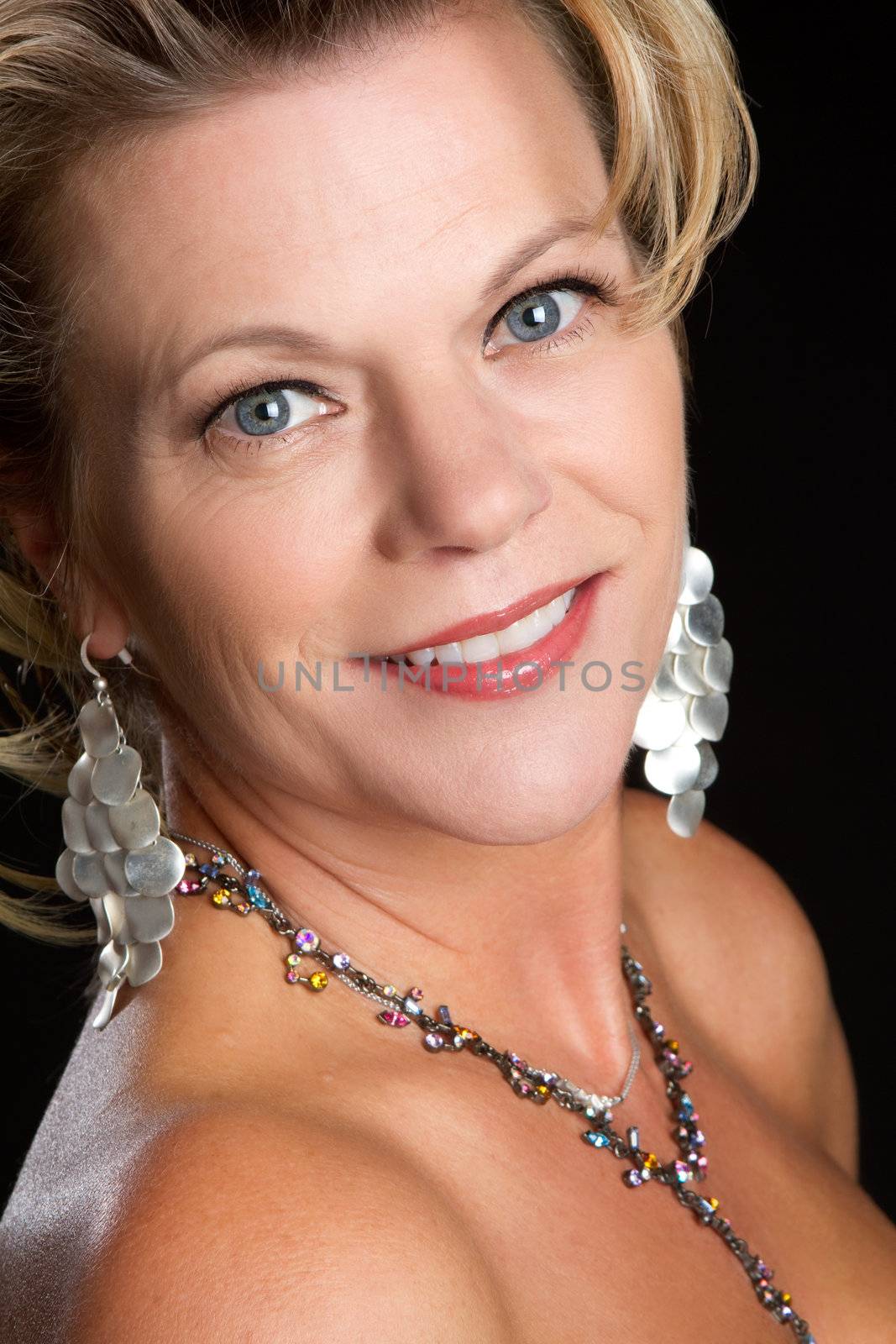 Beautiful middle aged smiling woman