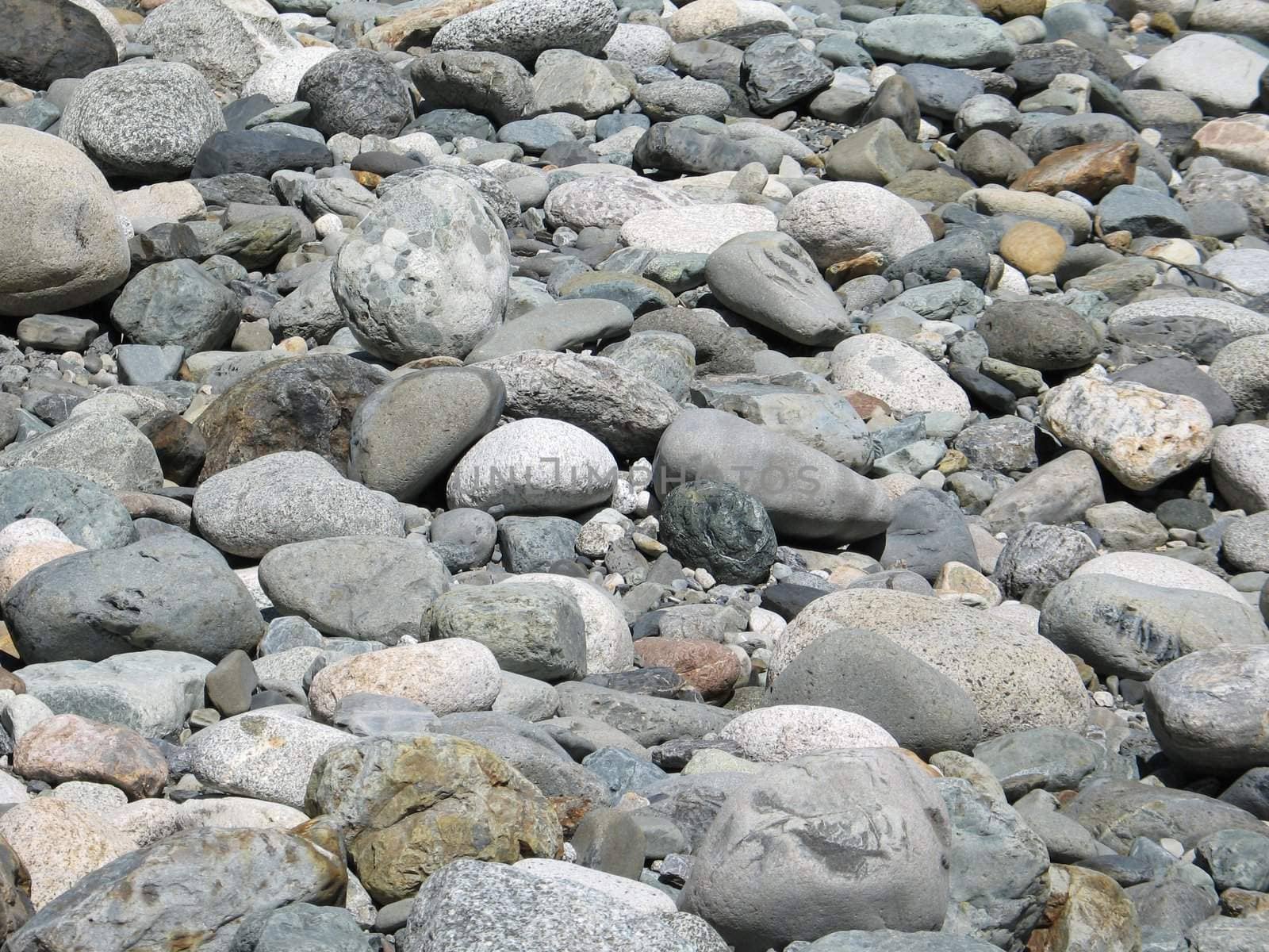 grey polished rocks