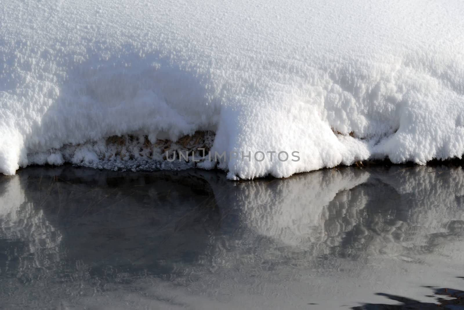 Small lake in winter by nialat