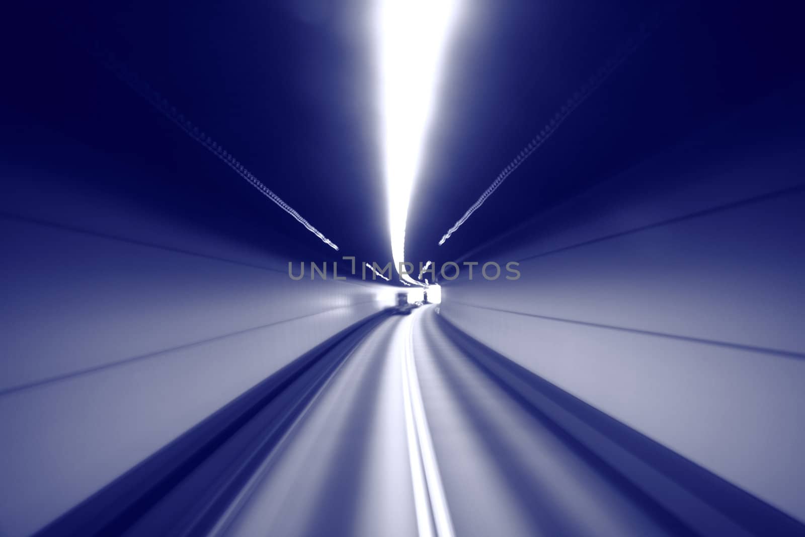 tunnel in blur motion