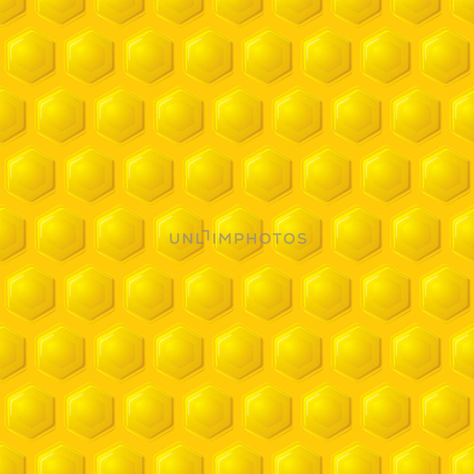 Golden honeycomb seamless wallpaper pattern design concept