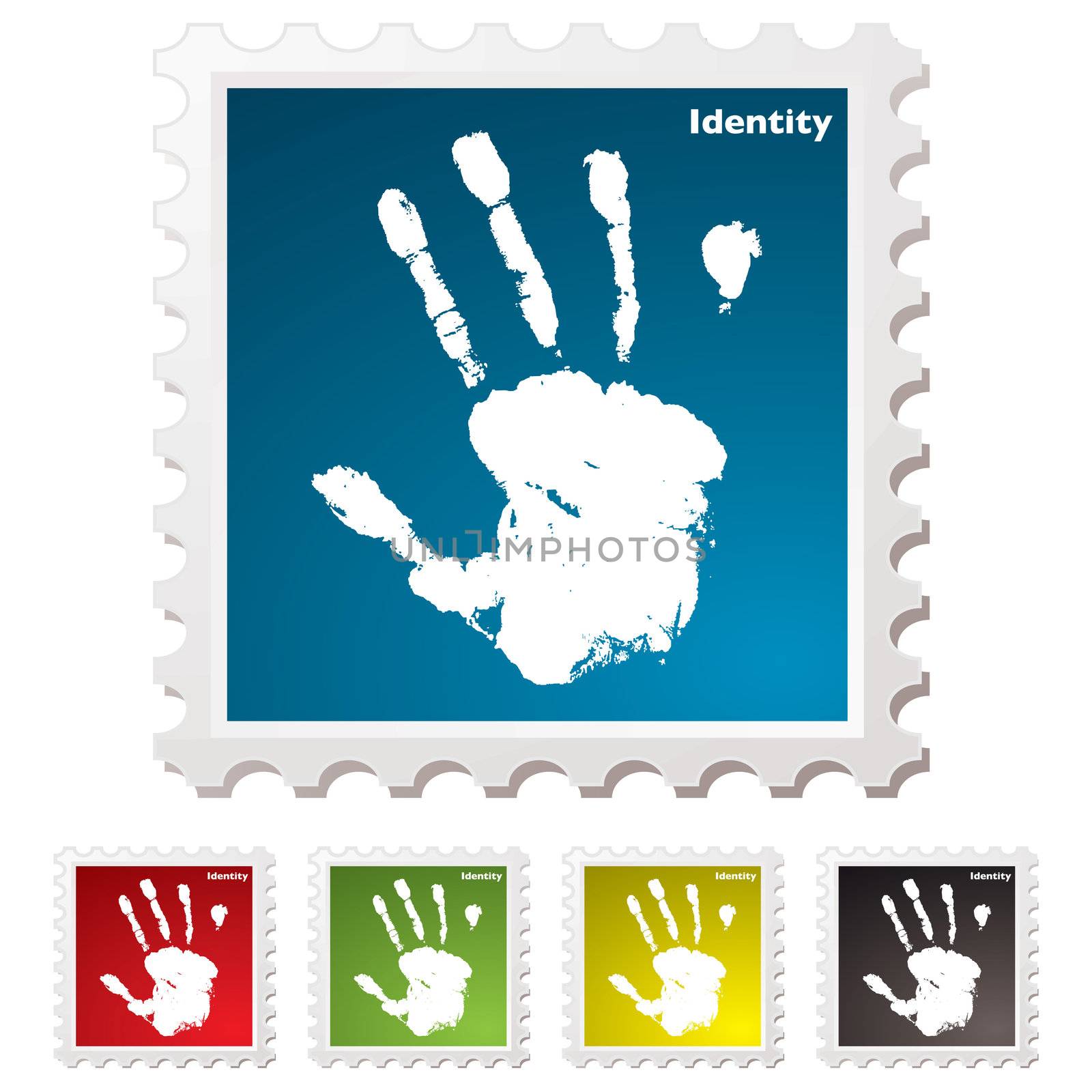 identity hand print stamp by nicemonkey