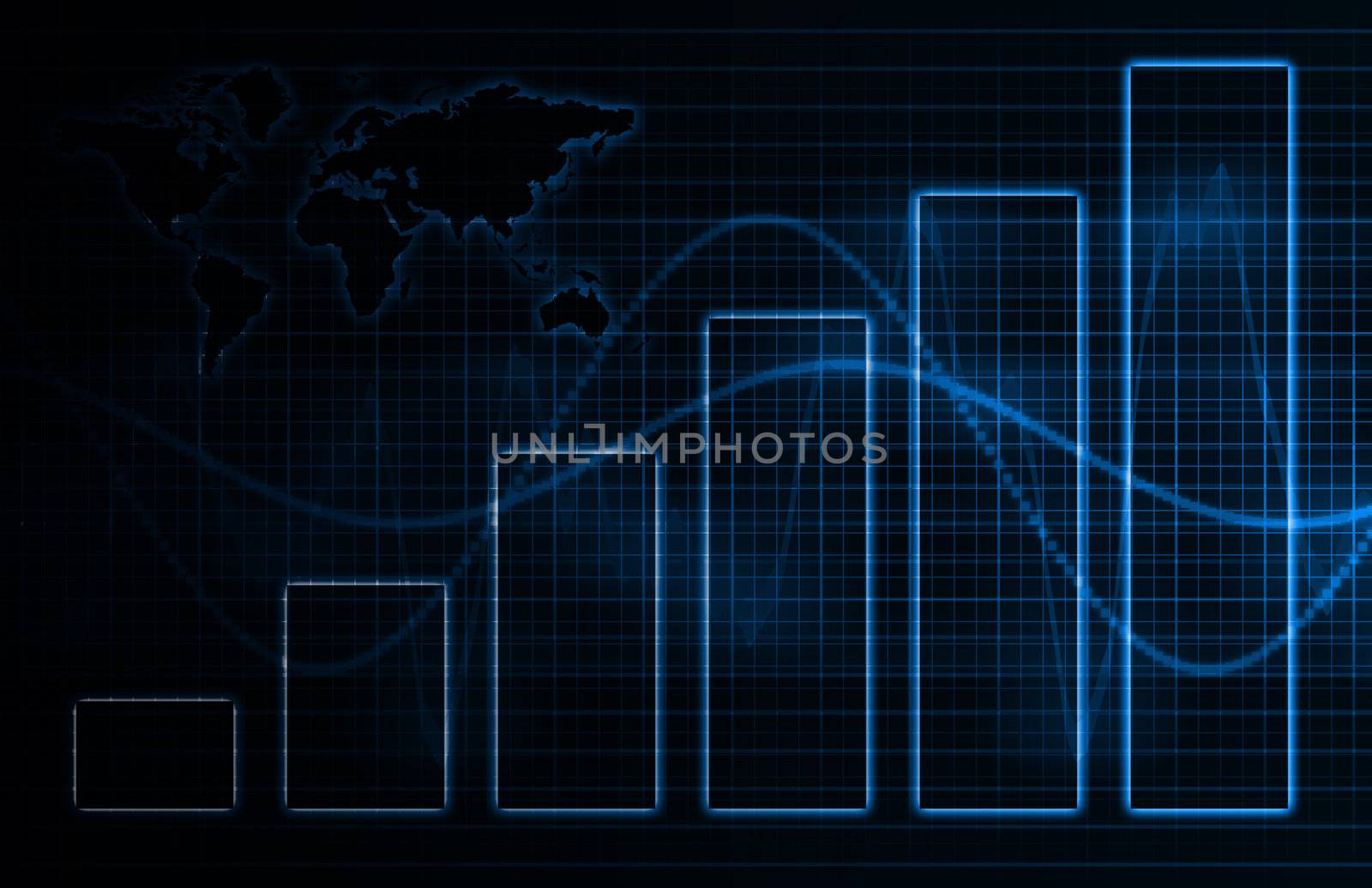 Global Business System Data as Background Wallpaper