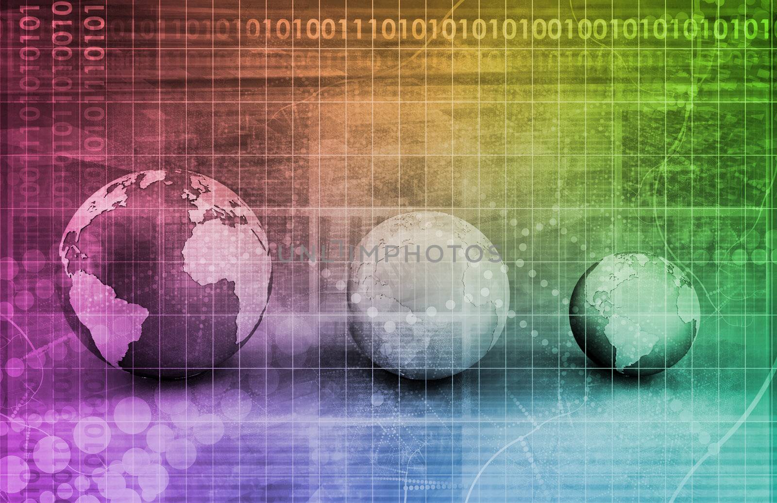 Security Network Data of the World Background