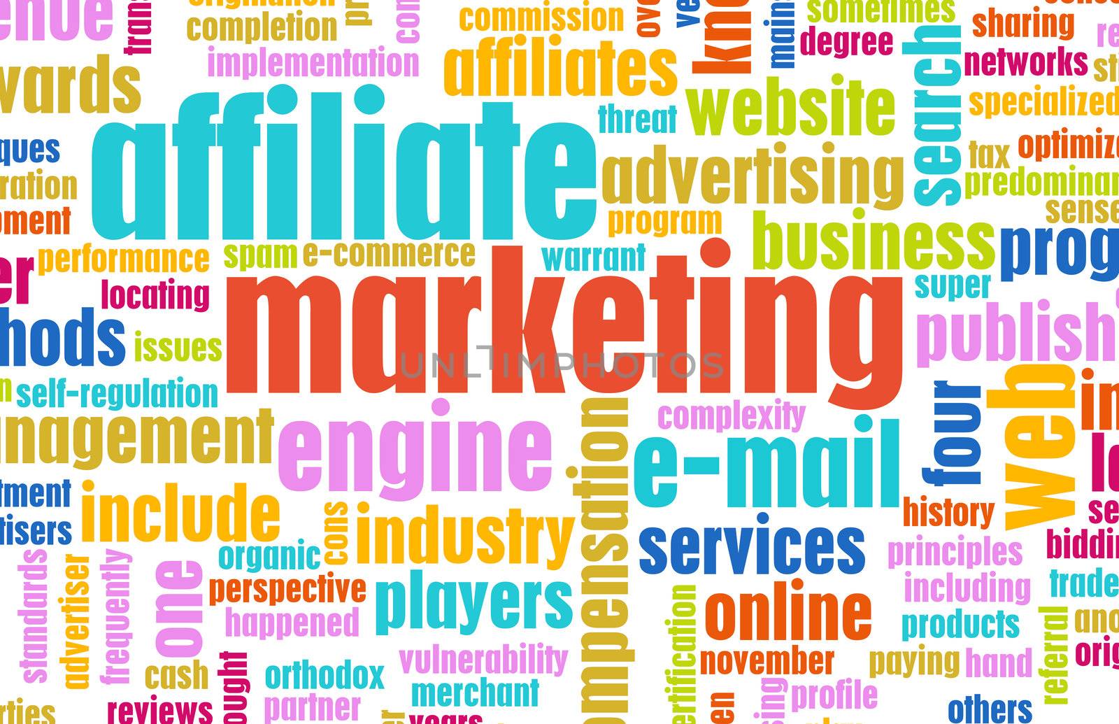 Affiliate Marketing Web Concept as a Abstract