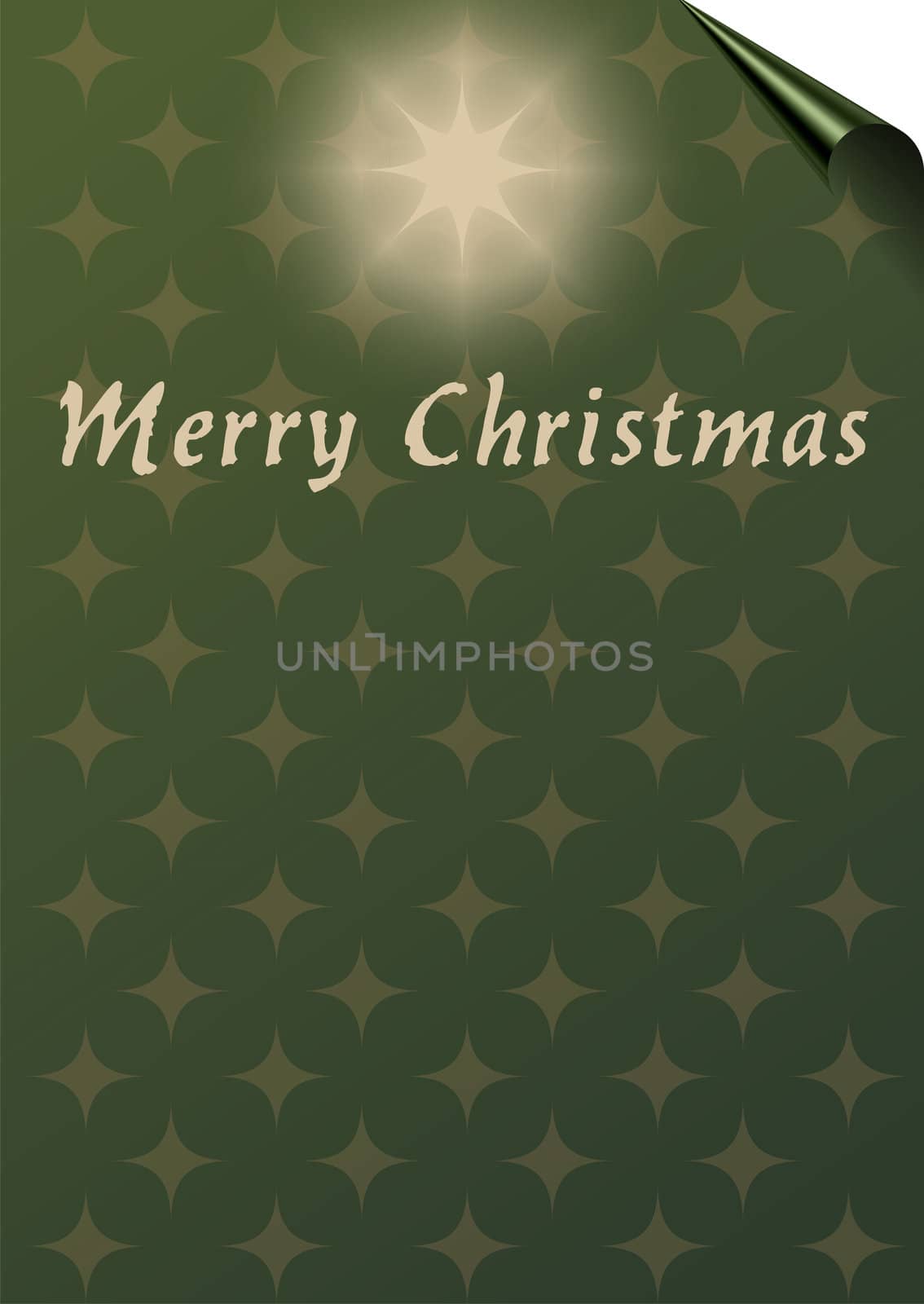 Christmas card background with stars - space for text.