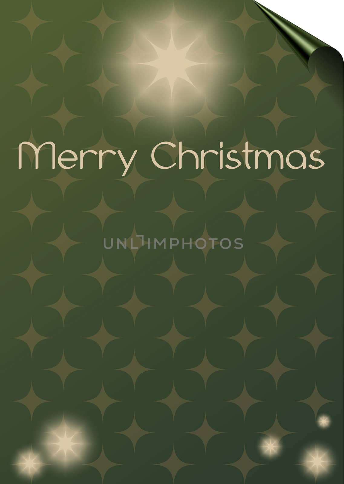 Christmas card background with stars - space for text.