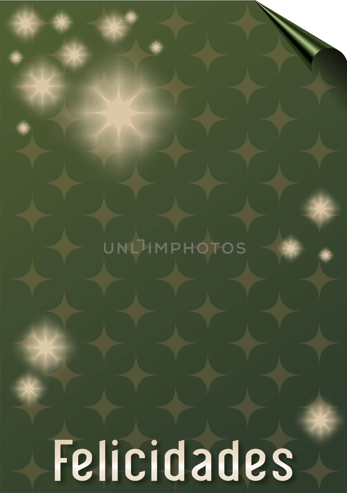 Christmas card background in spanish with stars - space for text.