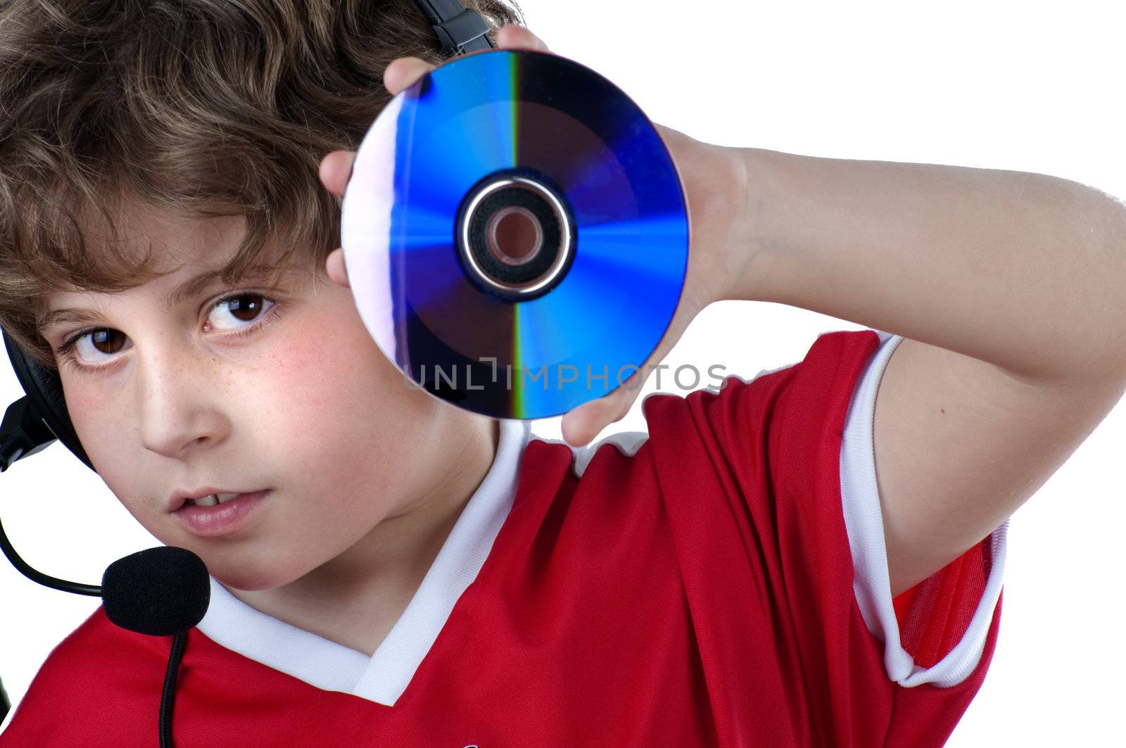 Picture of a boy listen music with headphones