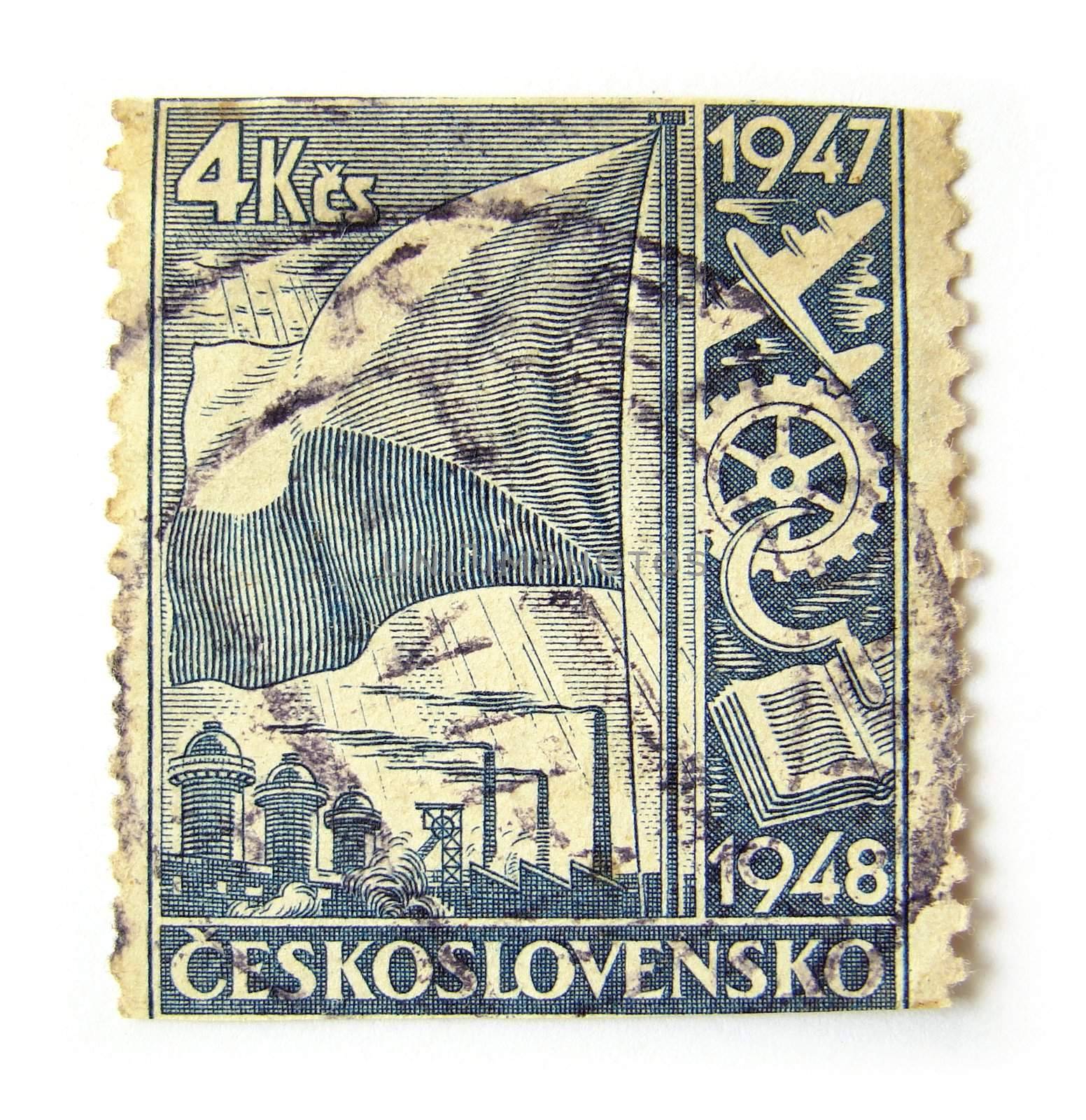 Old postage stamp from Czechoslovakia