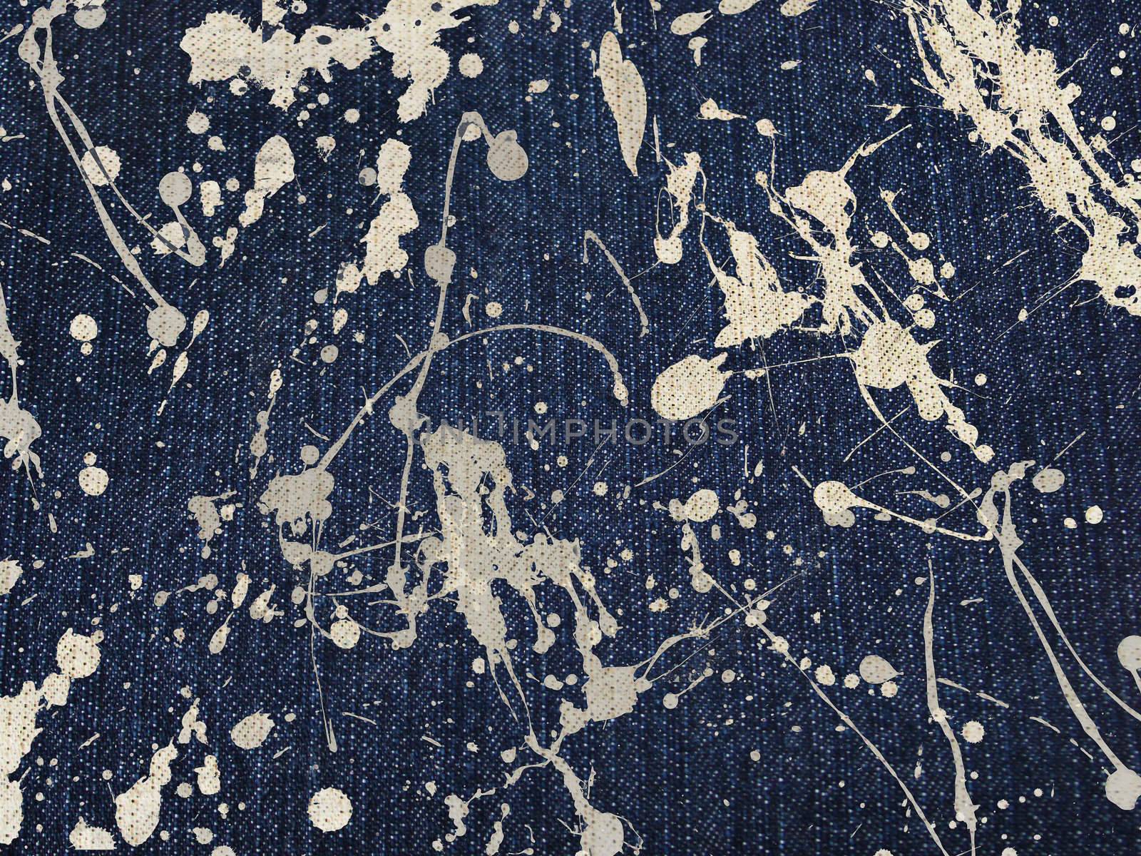 Blue denim stained cloth background by Flaps