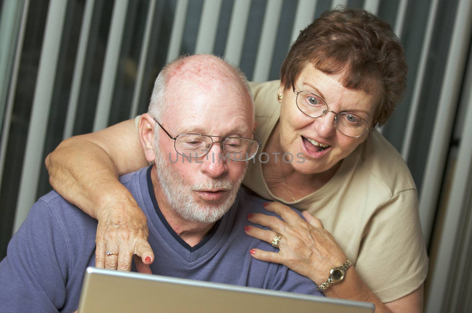 Senior Adults on Laptop Computer by Feverpitched