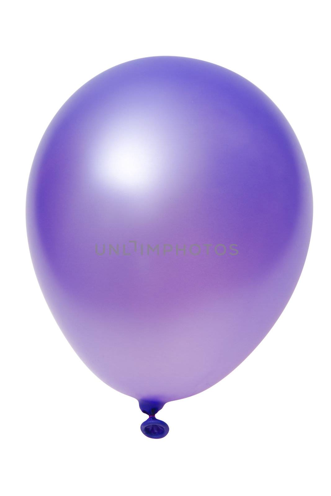 Violet big balloon  isolated on white background (with clipping path)