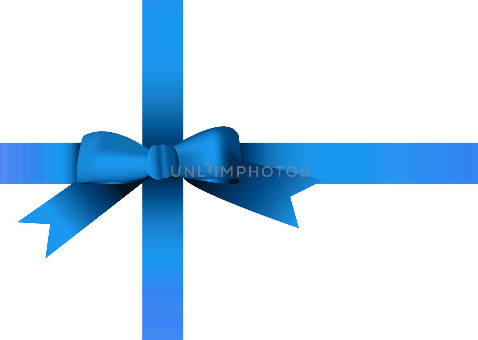 christmas ribbon blue by nicemonkey