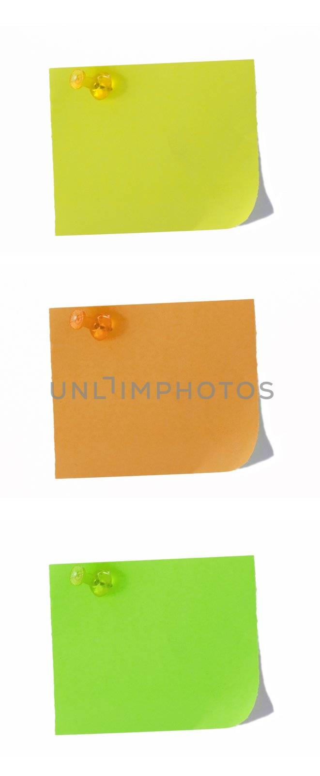 isolated blank postit paper on withe background by Trebuchet