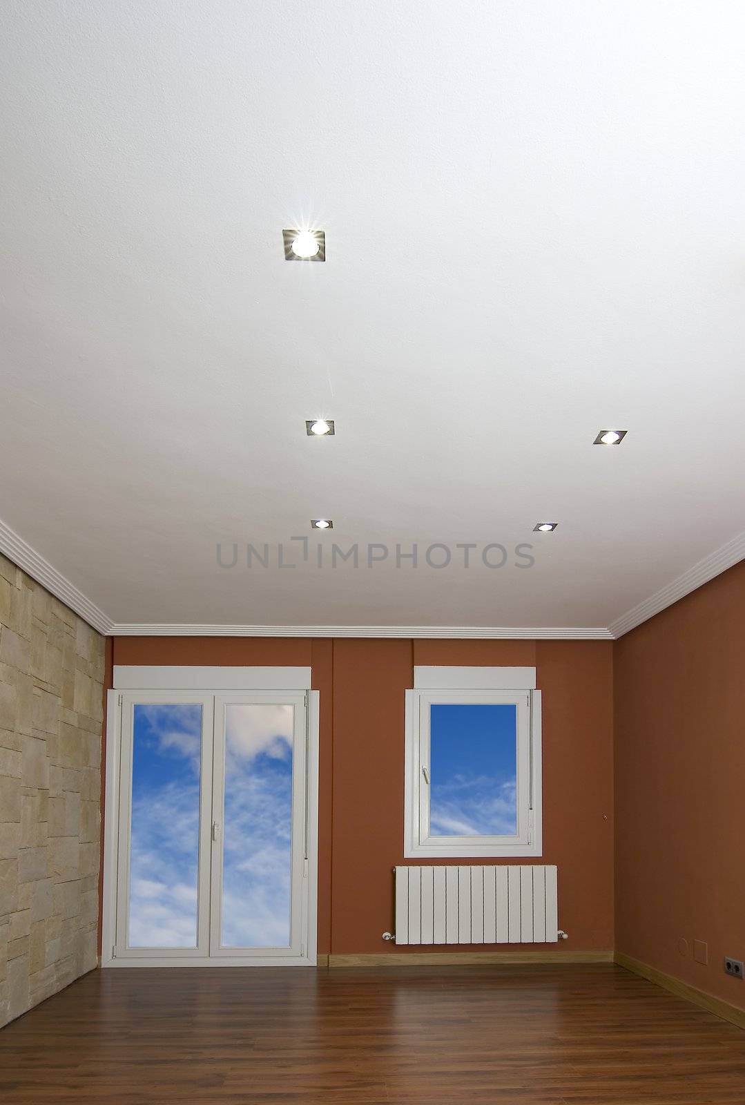 an empty living room inside a house