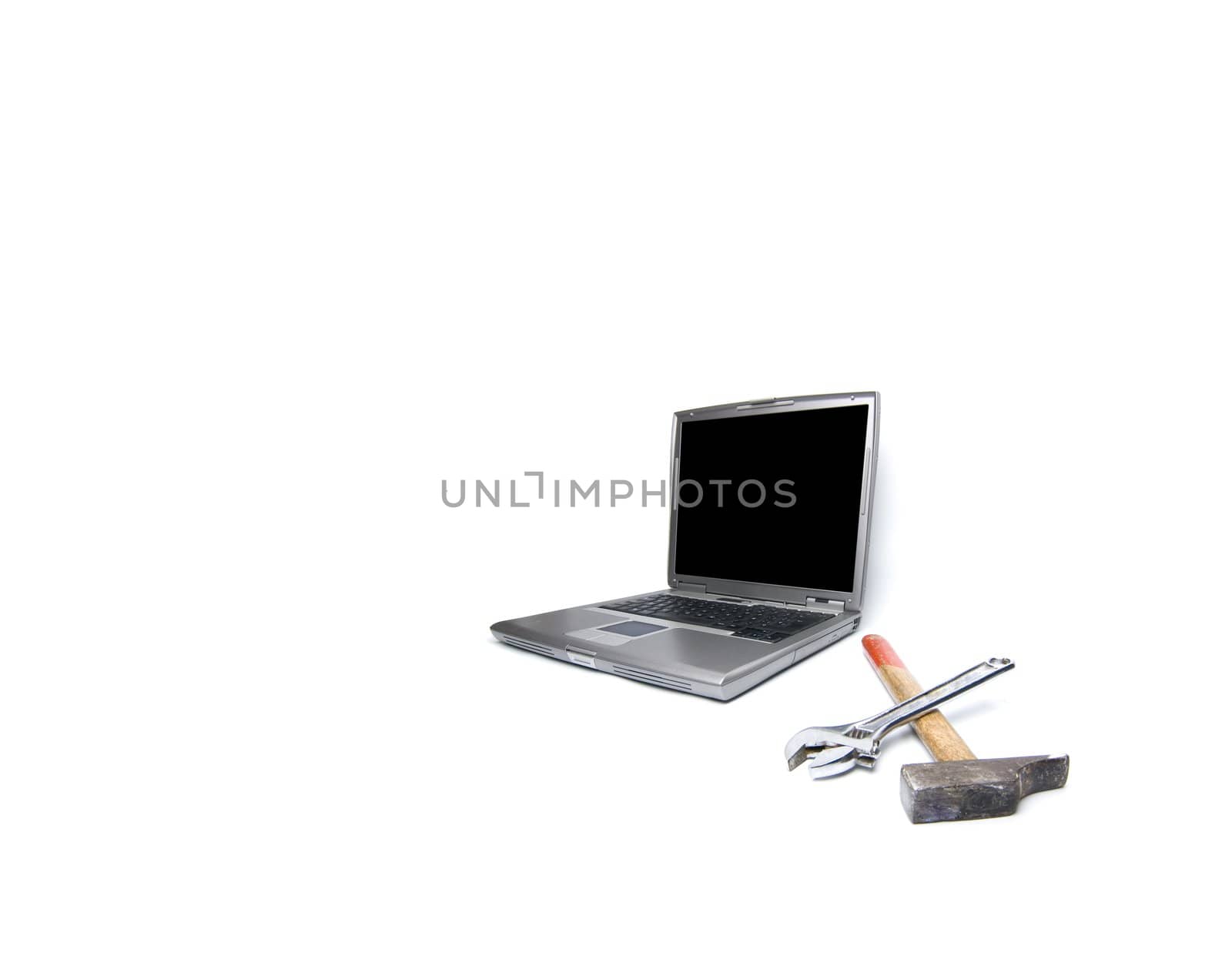 laptop and tools by Trebuchet