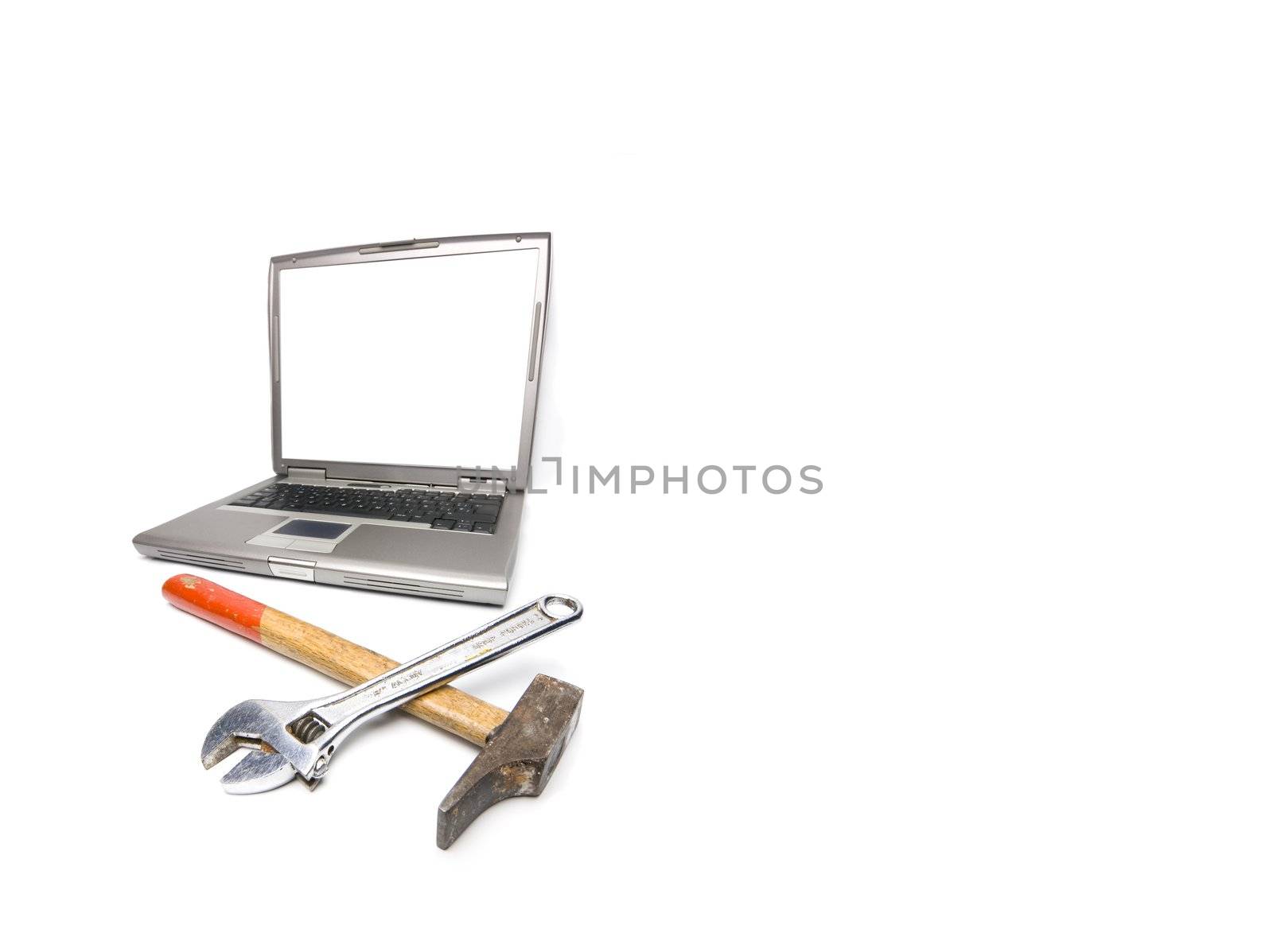 laptop and tools by Trebuchet