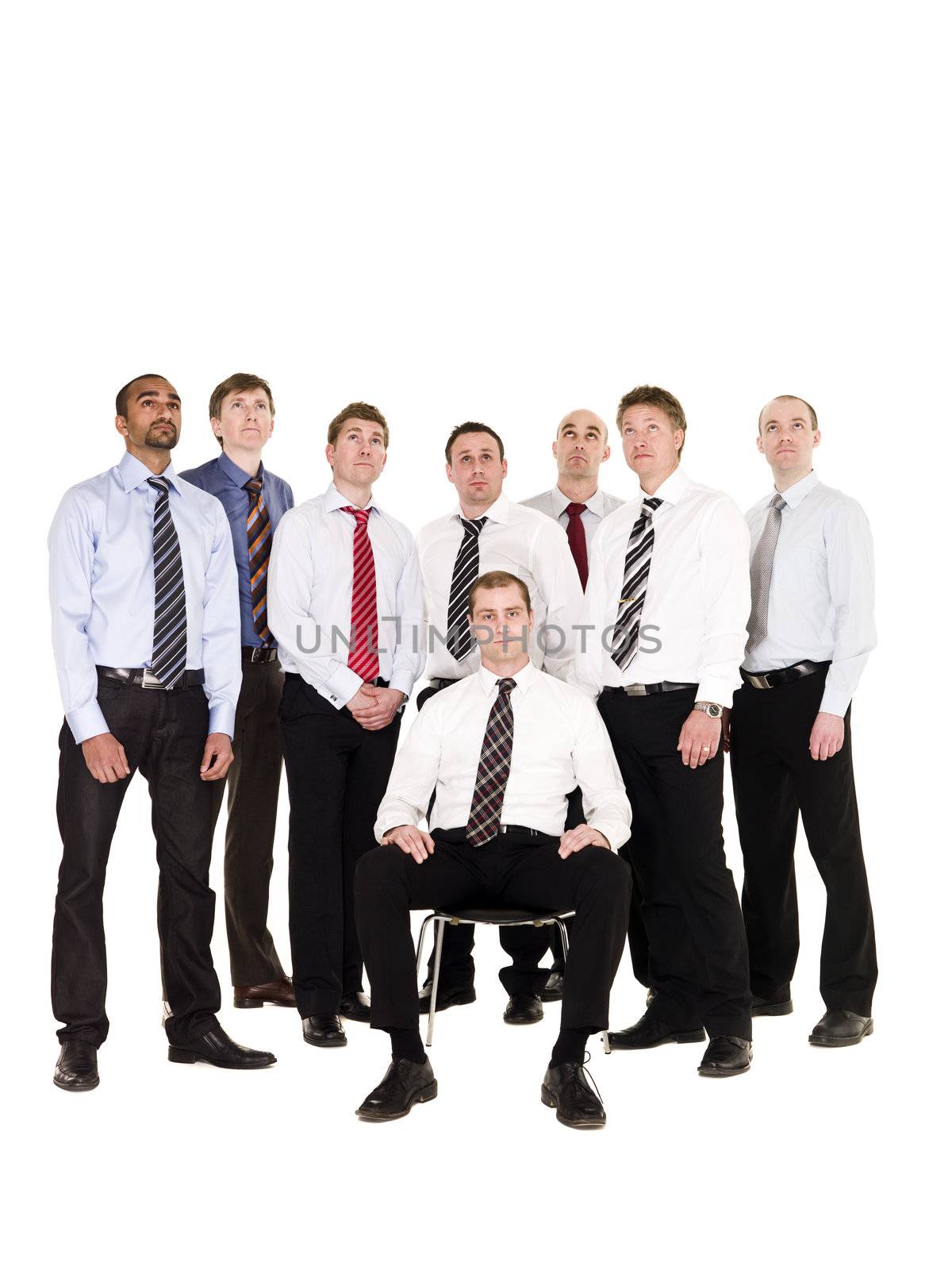 Management group isolated on white background