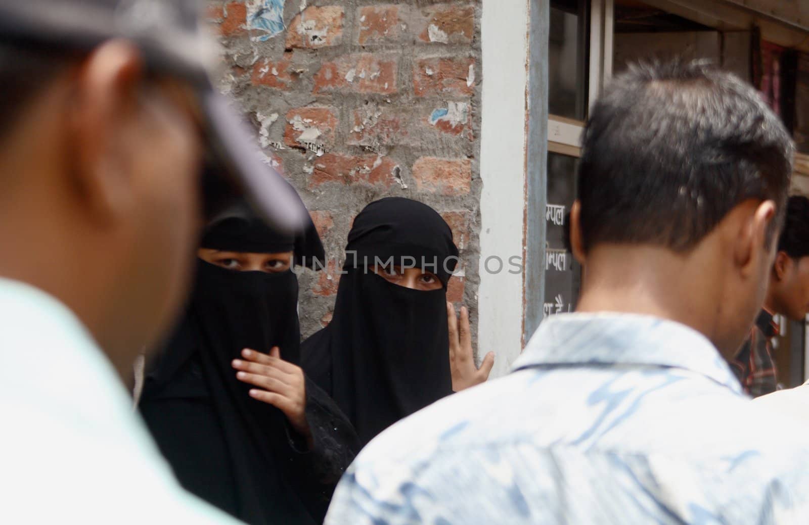 Woman with traditional clothes on the street