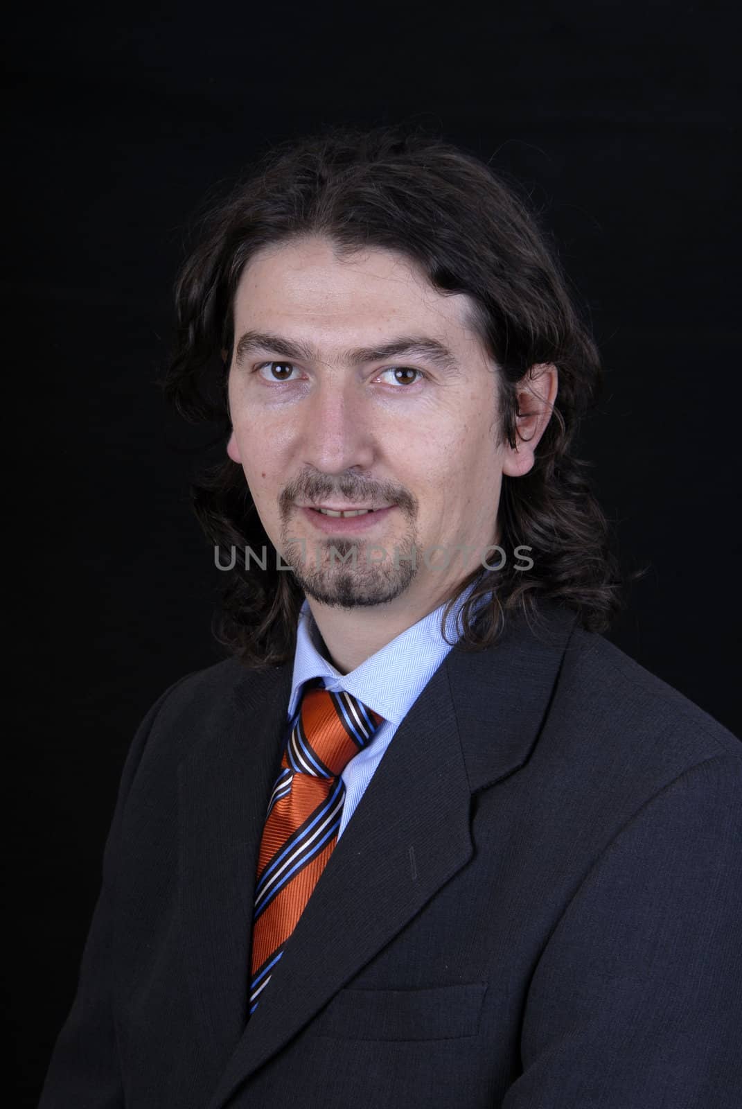 young business man portrait on white background