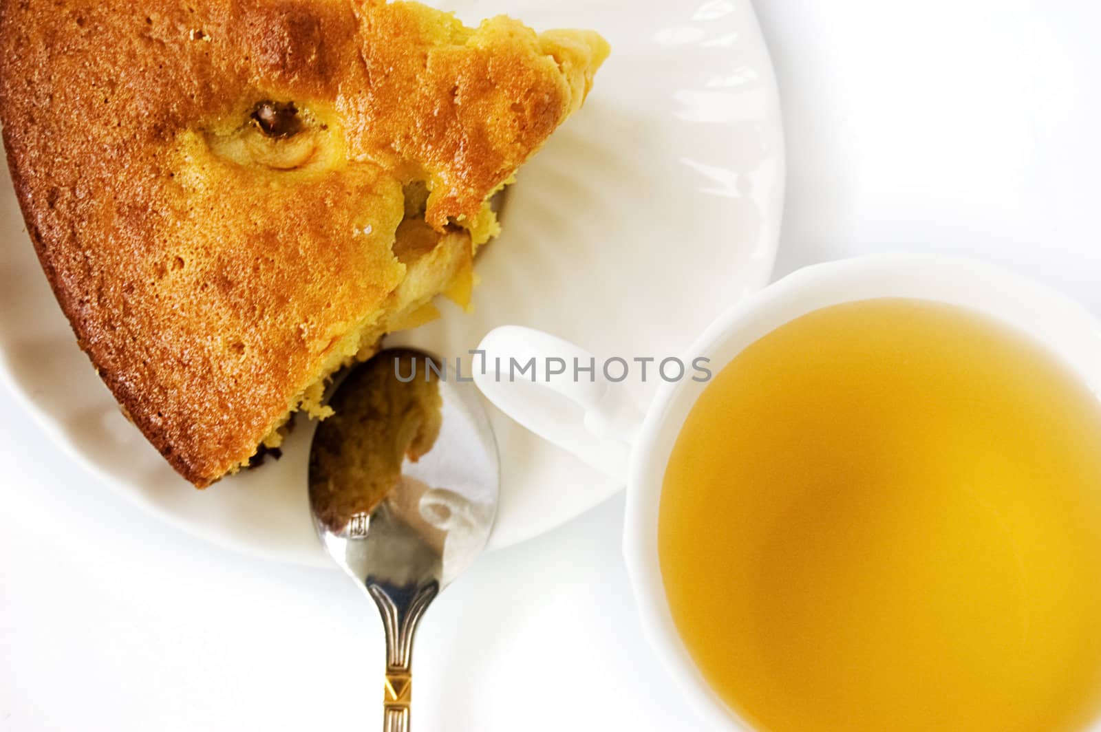 Apple pie and green tea by Angel_a