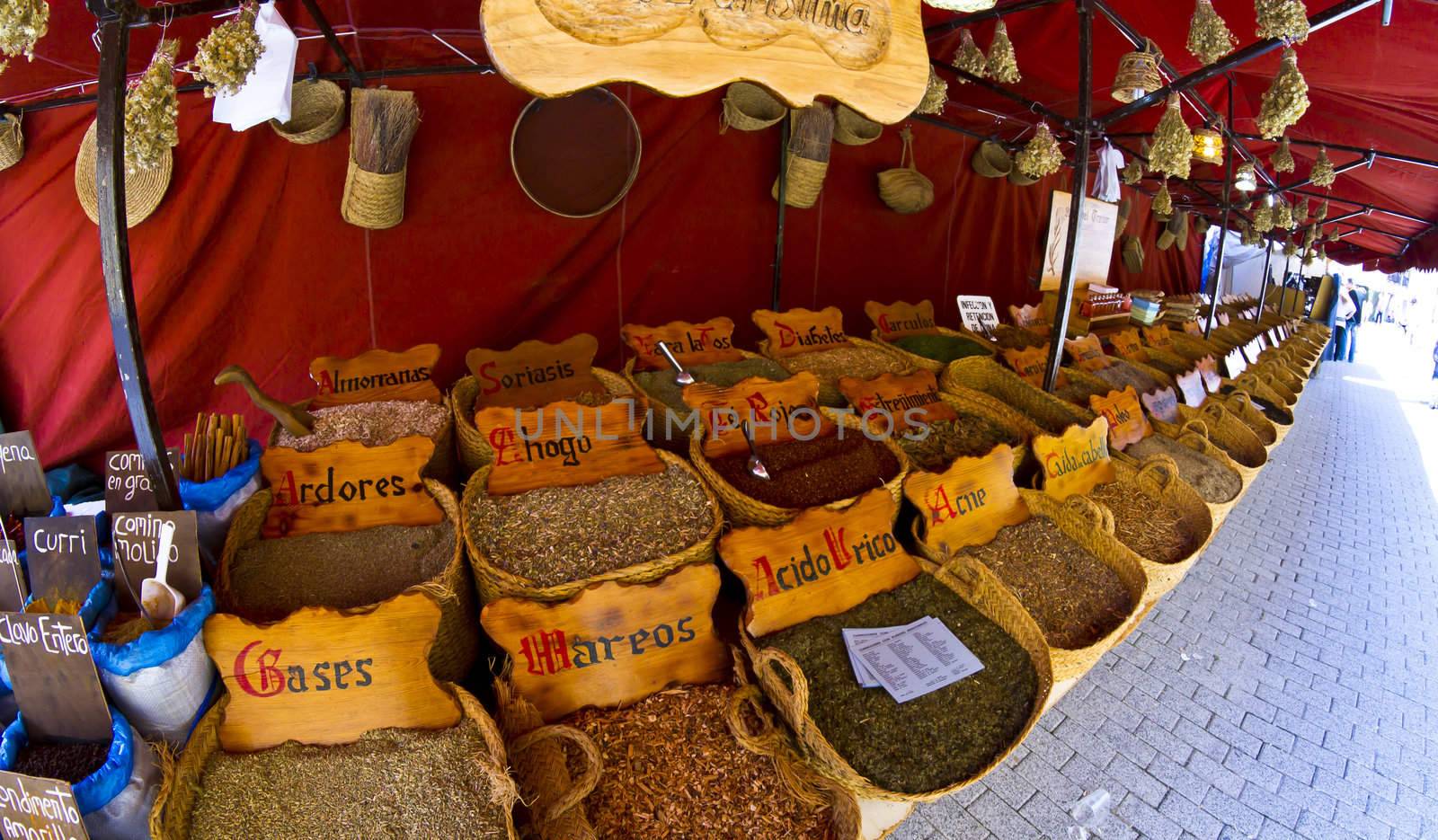 street vendor of medicinal herbs by FernandoCortes