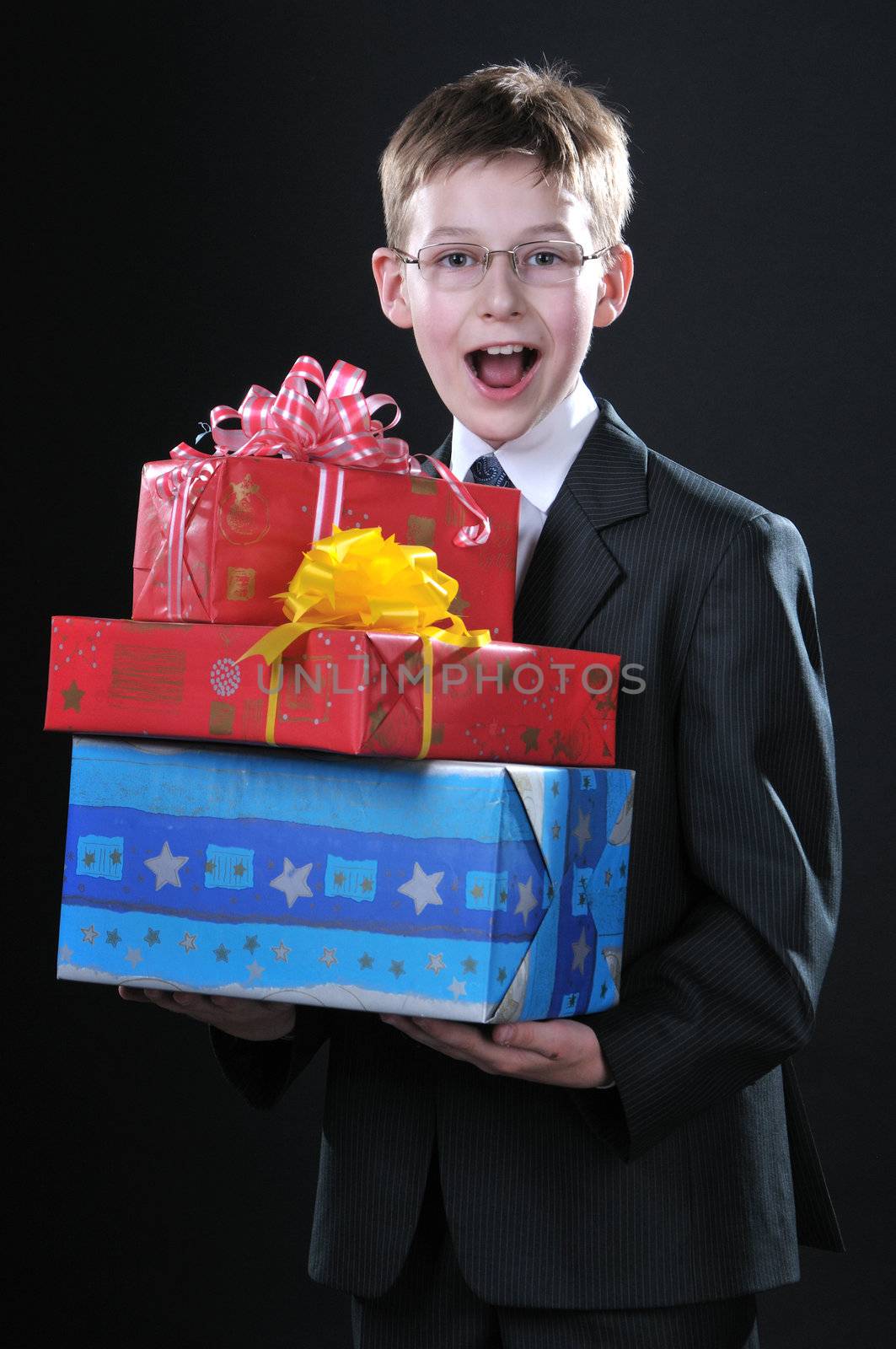 boy with gifts by dyoma