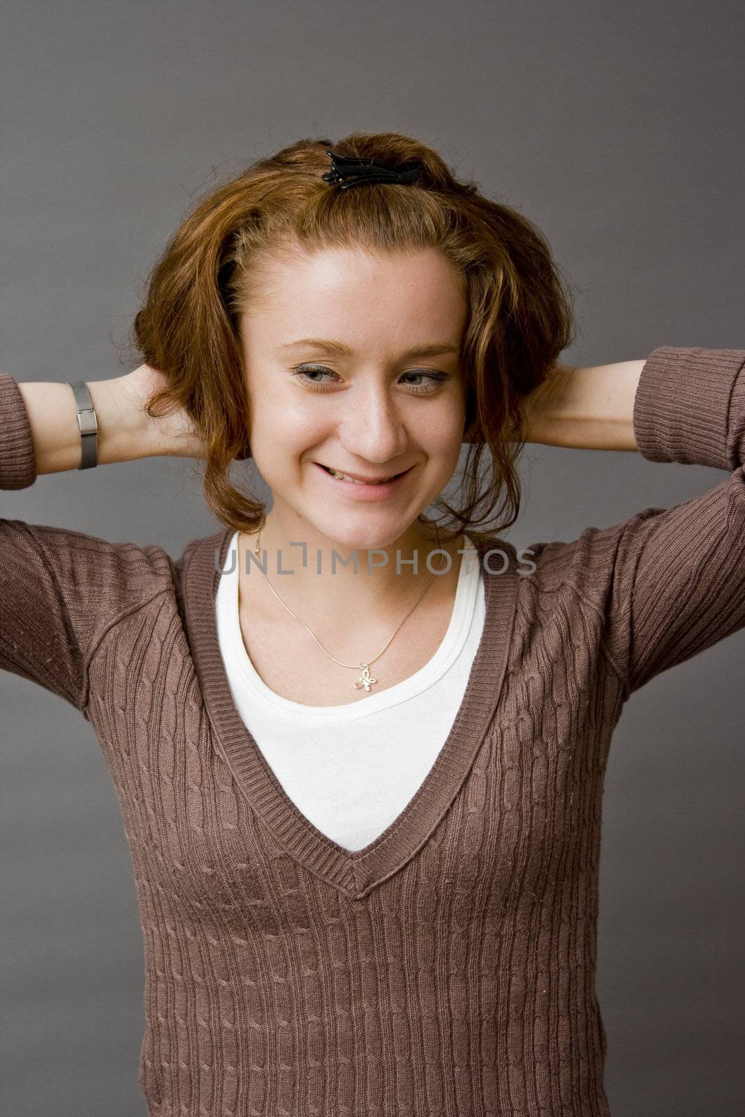 portrait of a beautiful redhaired girl