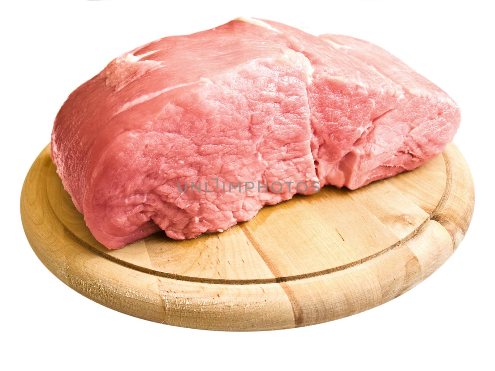 piece of raw meat on the board
