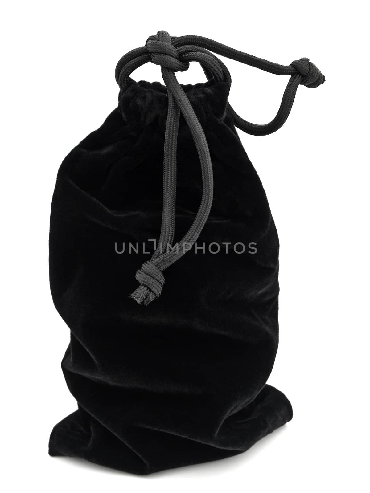 black closed sack over the white background