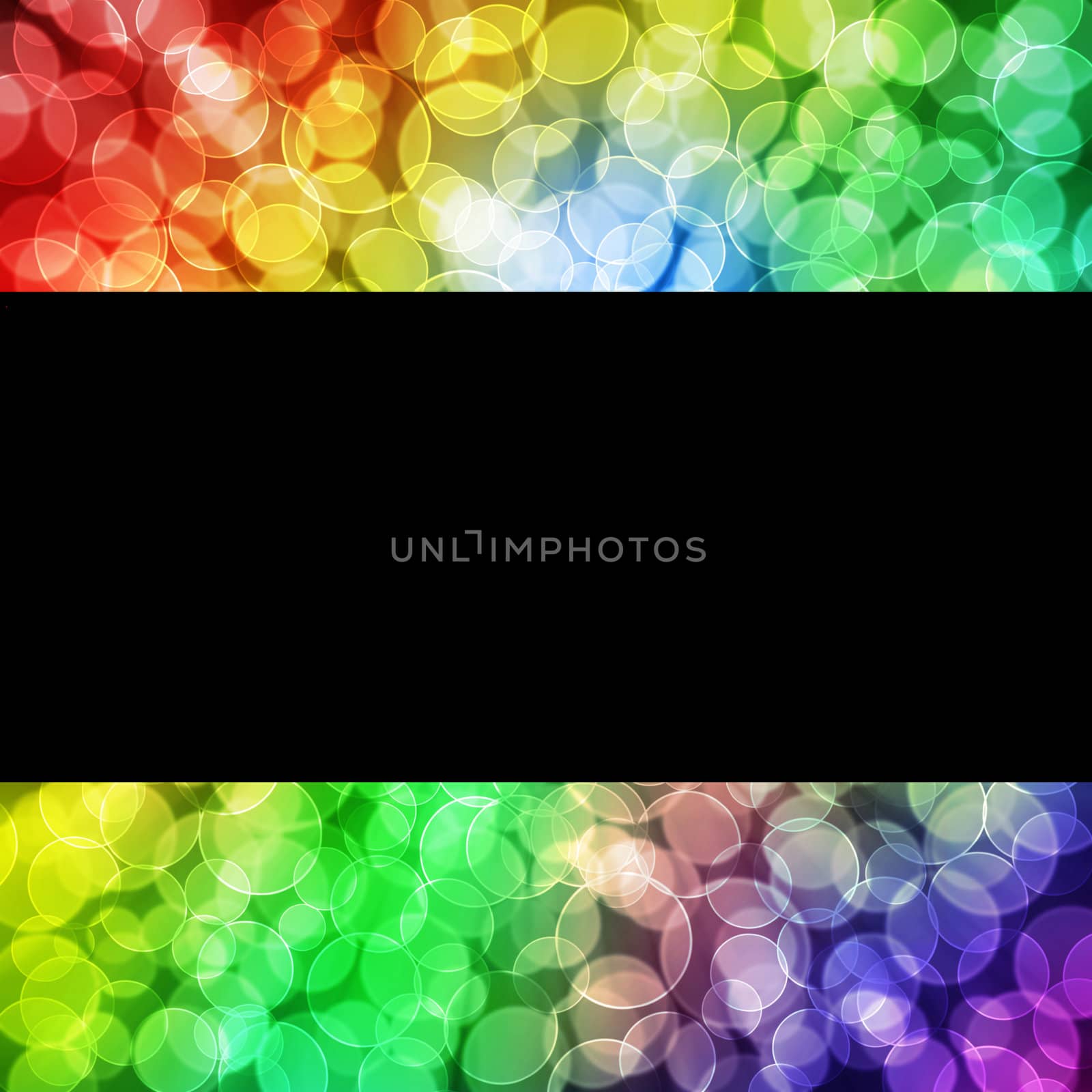 multicolored abstract bokeh background with copy space