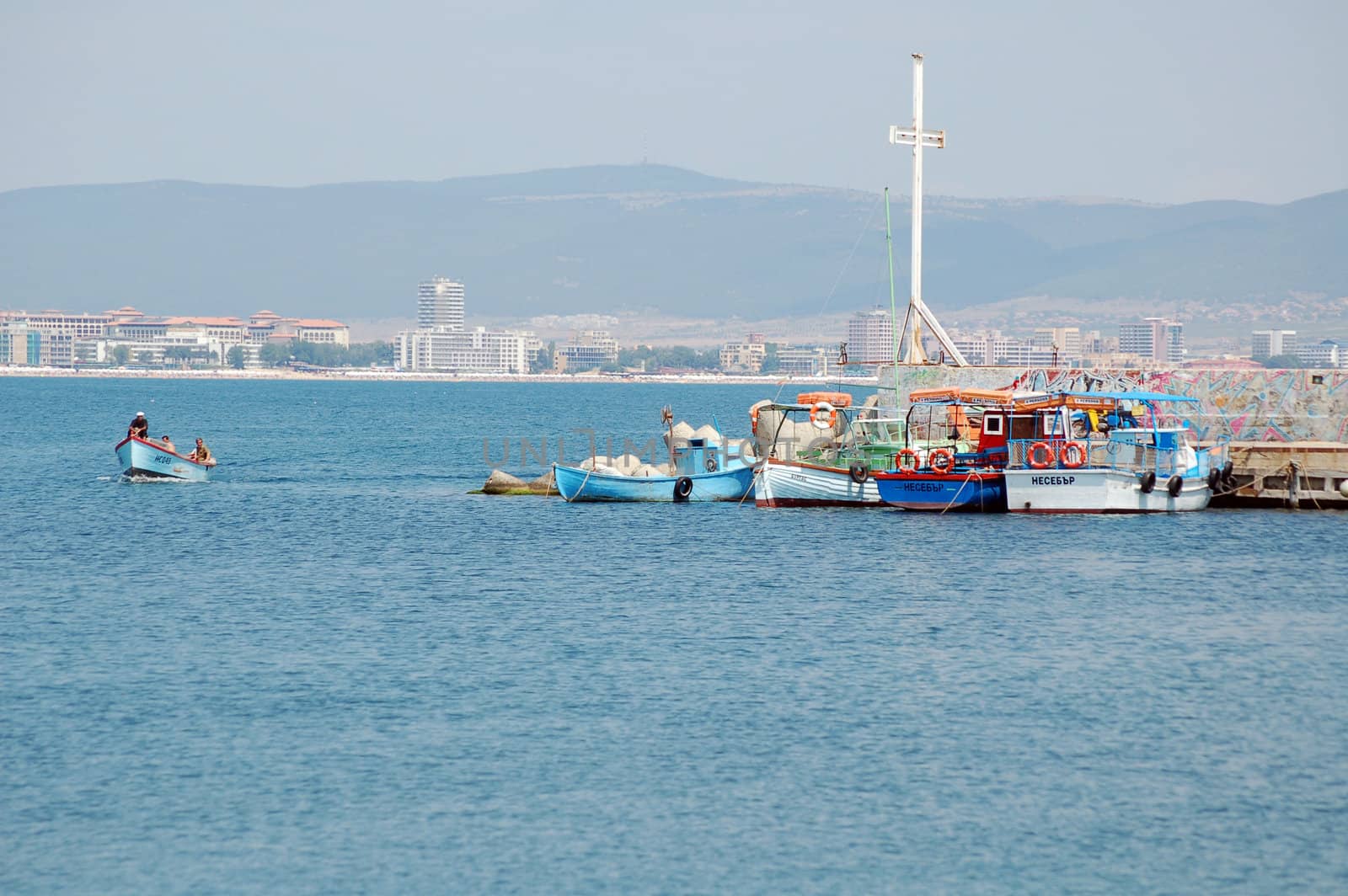 details from harbour in Nessebar