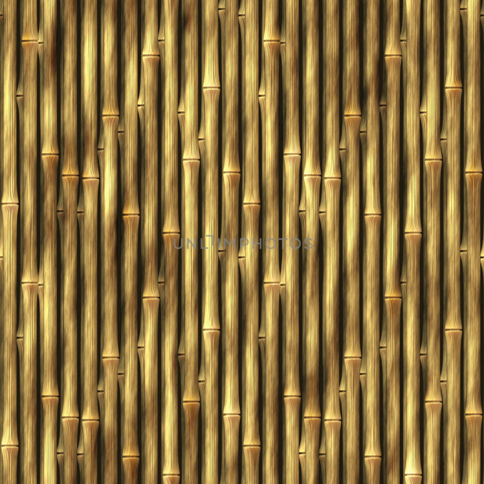Bamboo poles background texture that tiles seamlessly as a pattern.