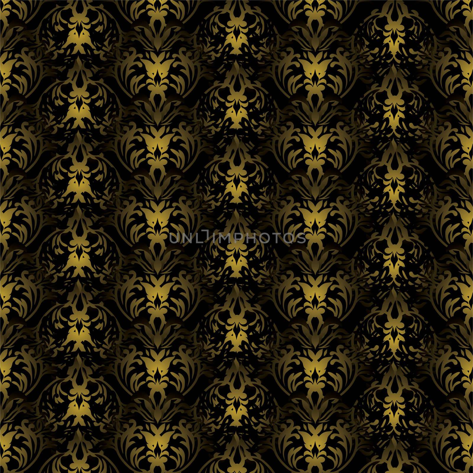 floral gothic black and black by nicemonkey