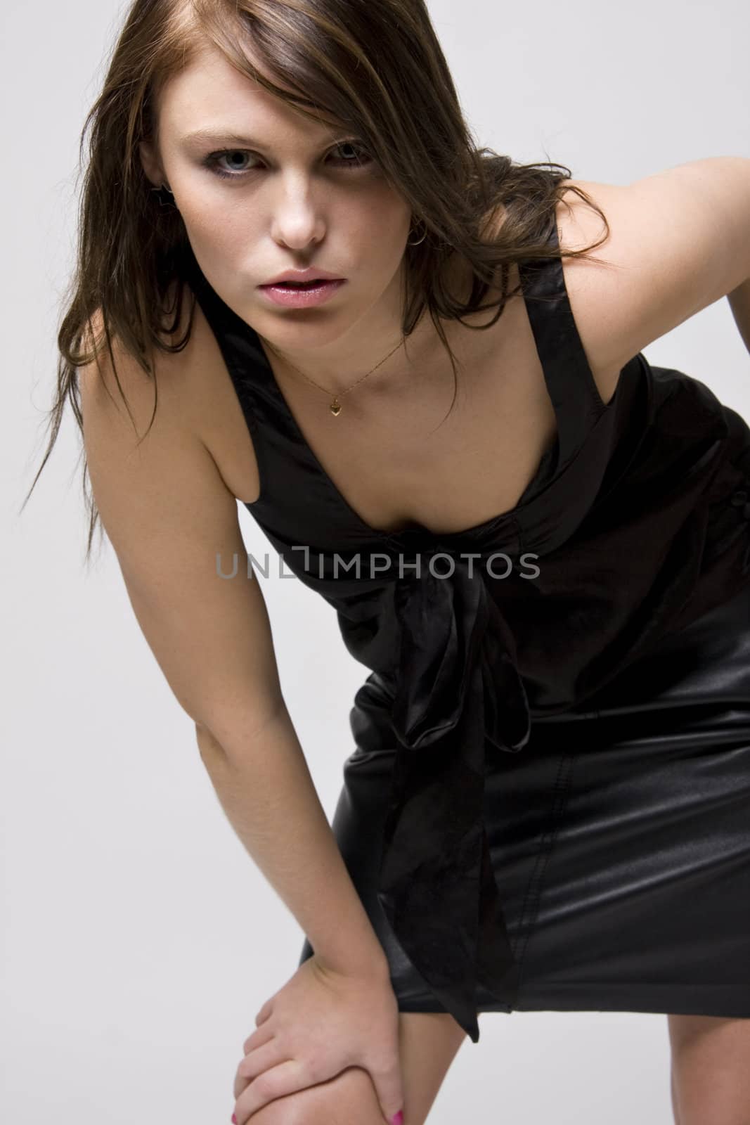 Portrait of beautiful young fashion model