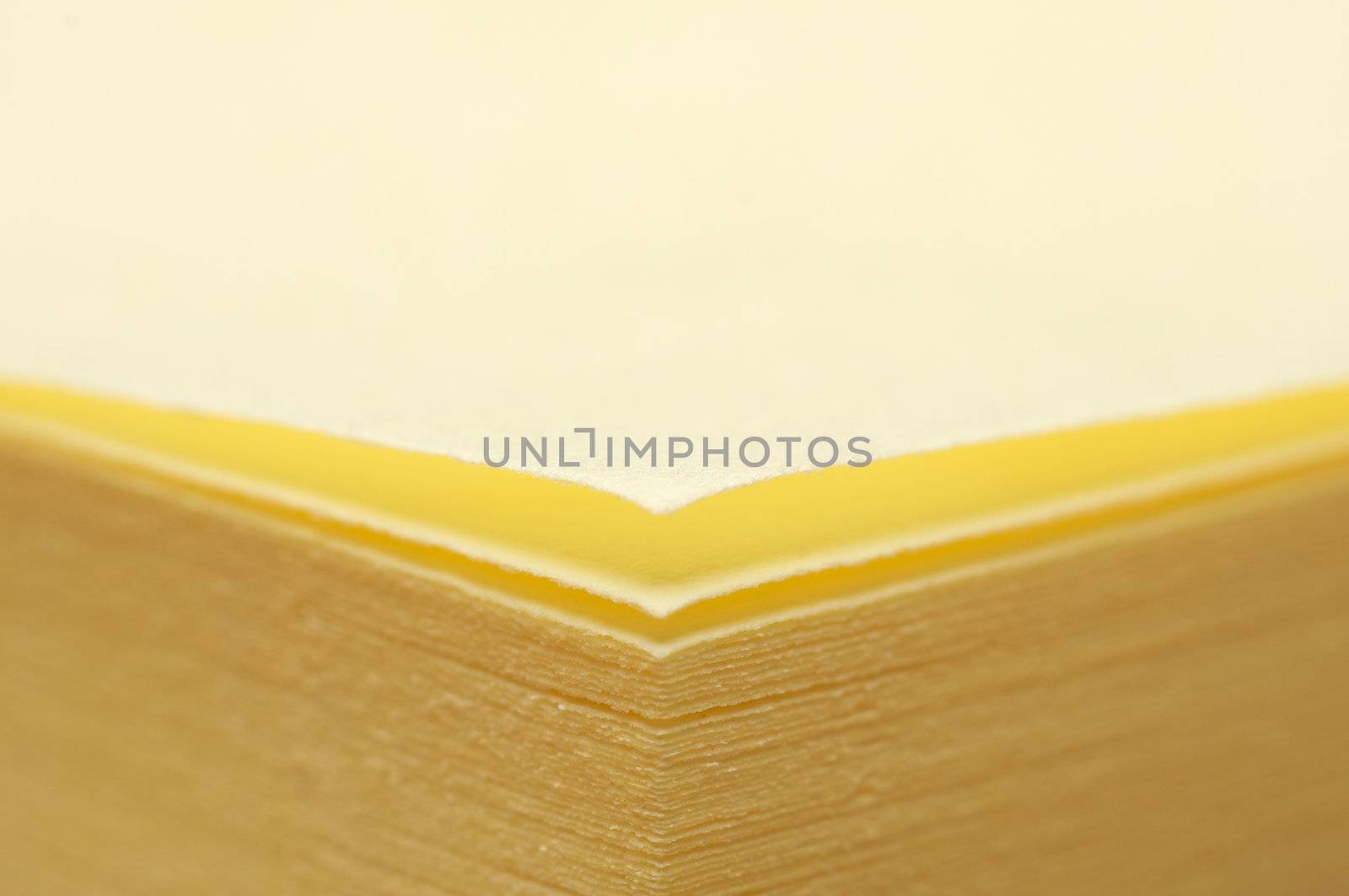 Post It Note Pad Abstract Macro with Narrow Depth of Field