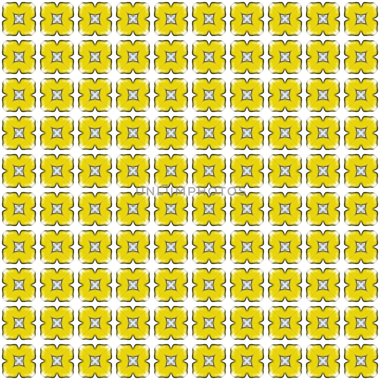 abstract mosaic pattern with yellow squares