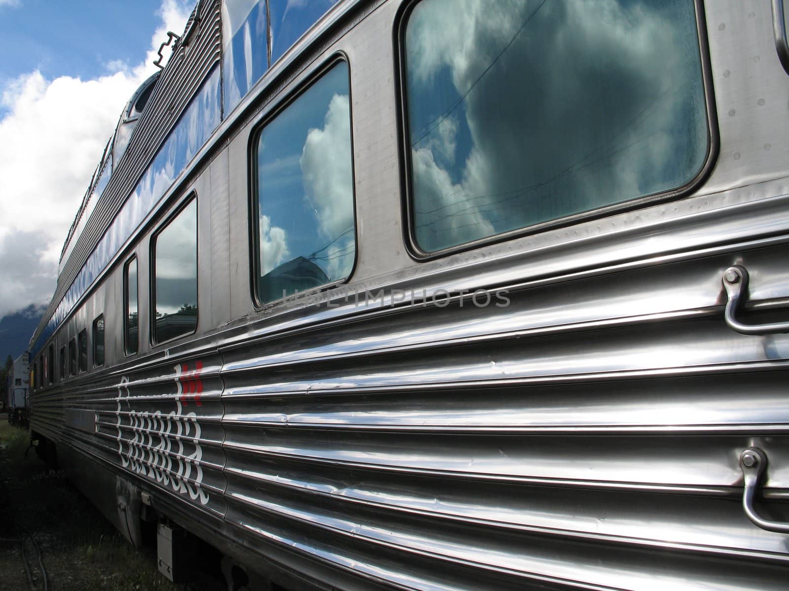 silver passenger train