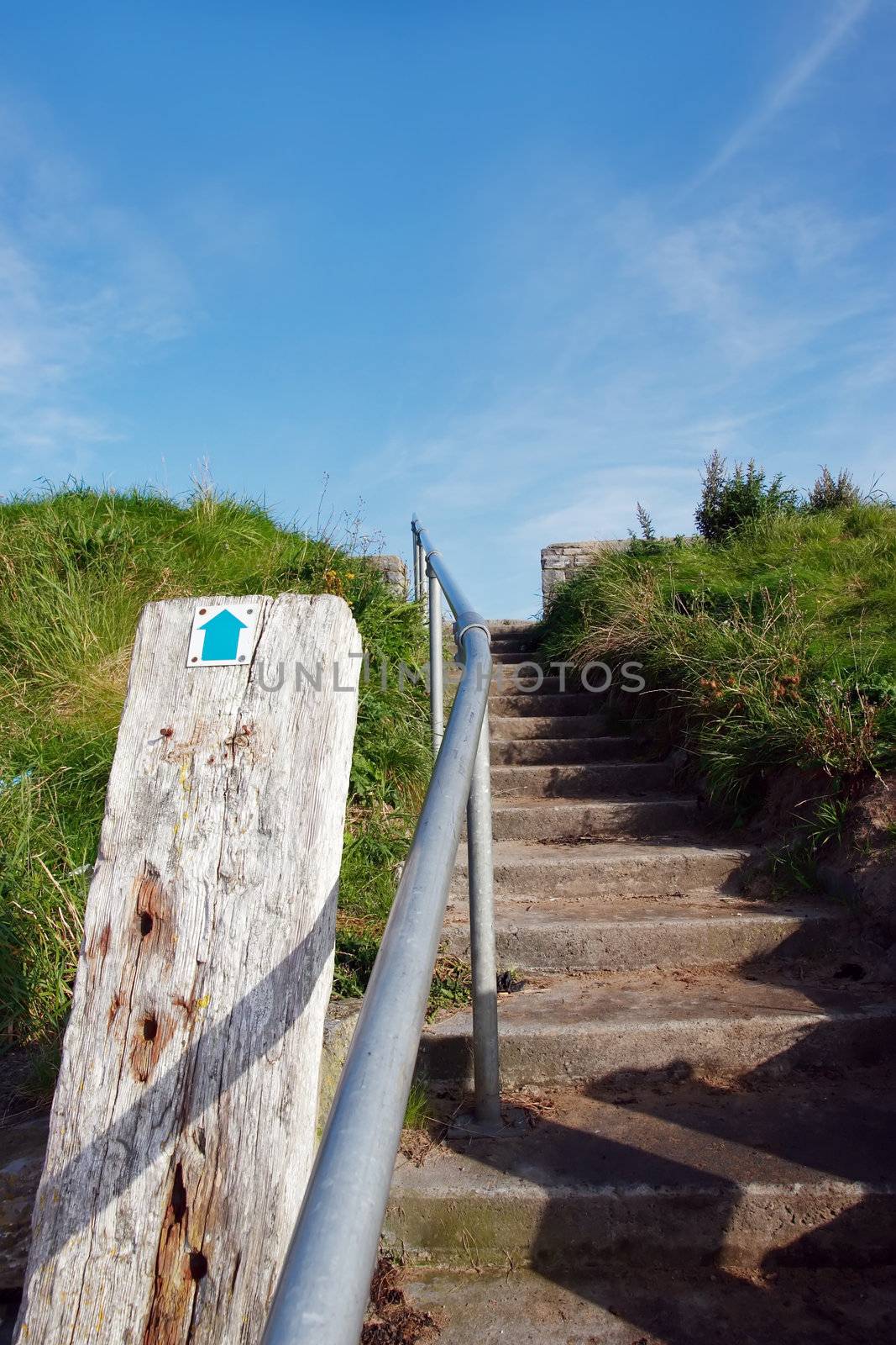 a direction sign for a designated tourist walk