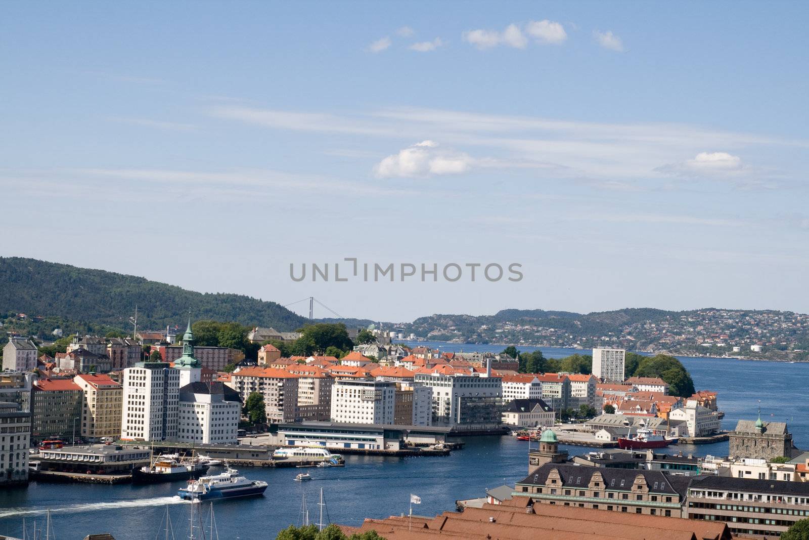 Bergen, the gateway to the fjords. A view from Skansen
