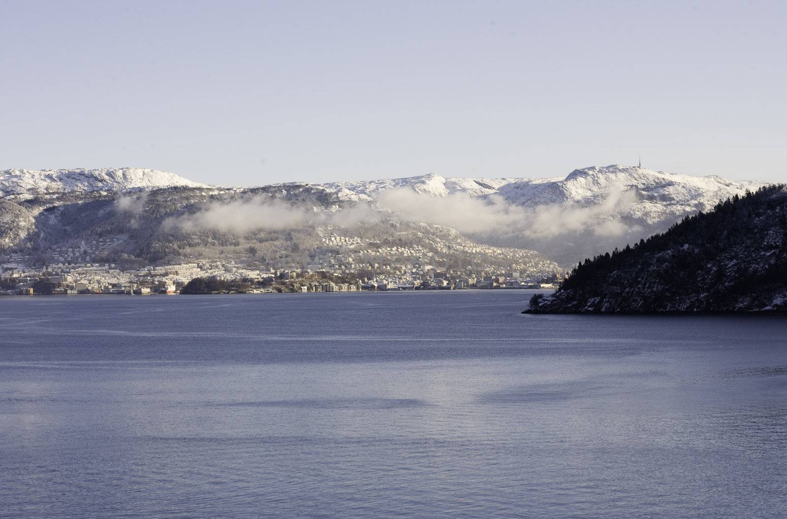 The photo i taken last in November, a dag after the snow and winter arrive Bergen in 2008