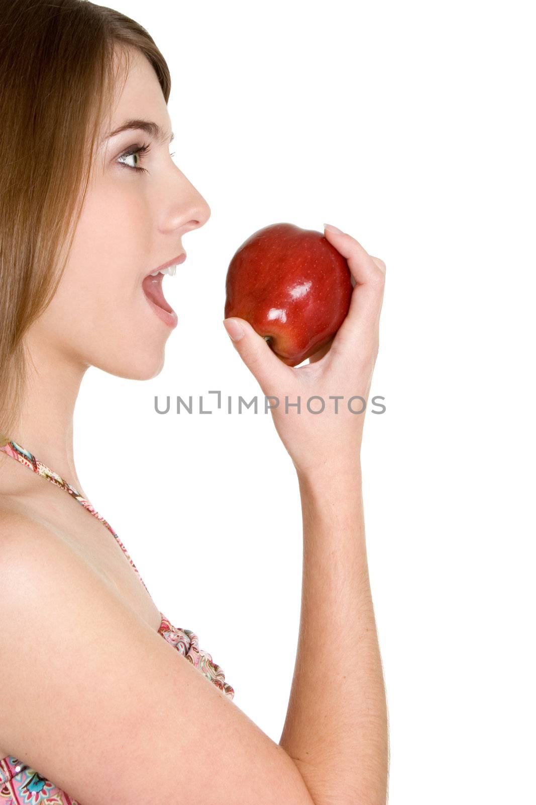 Girl Eating Apple by keeweeboy