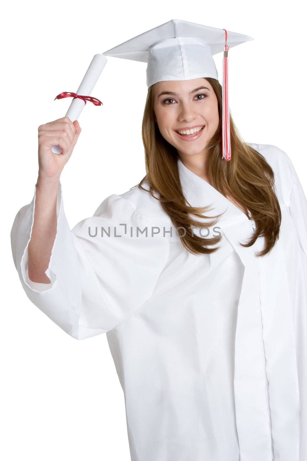 Excited smiling teen girl graduation