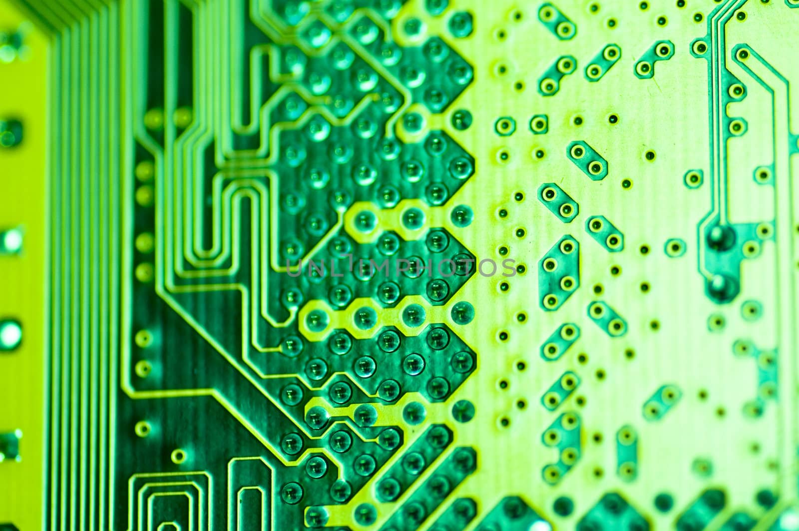 circuit picture with details and light effects.