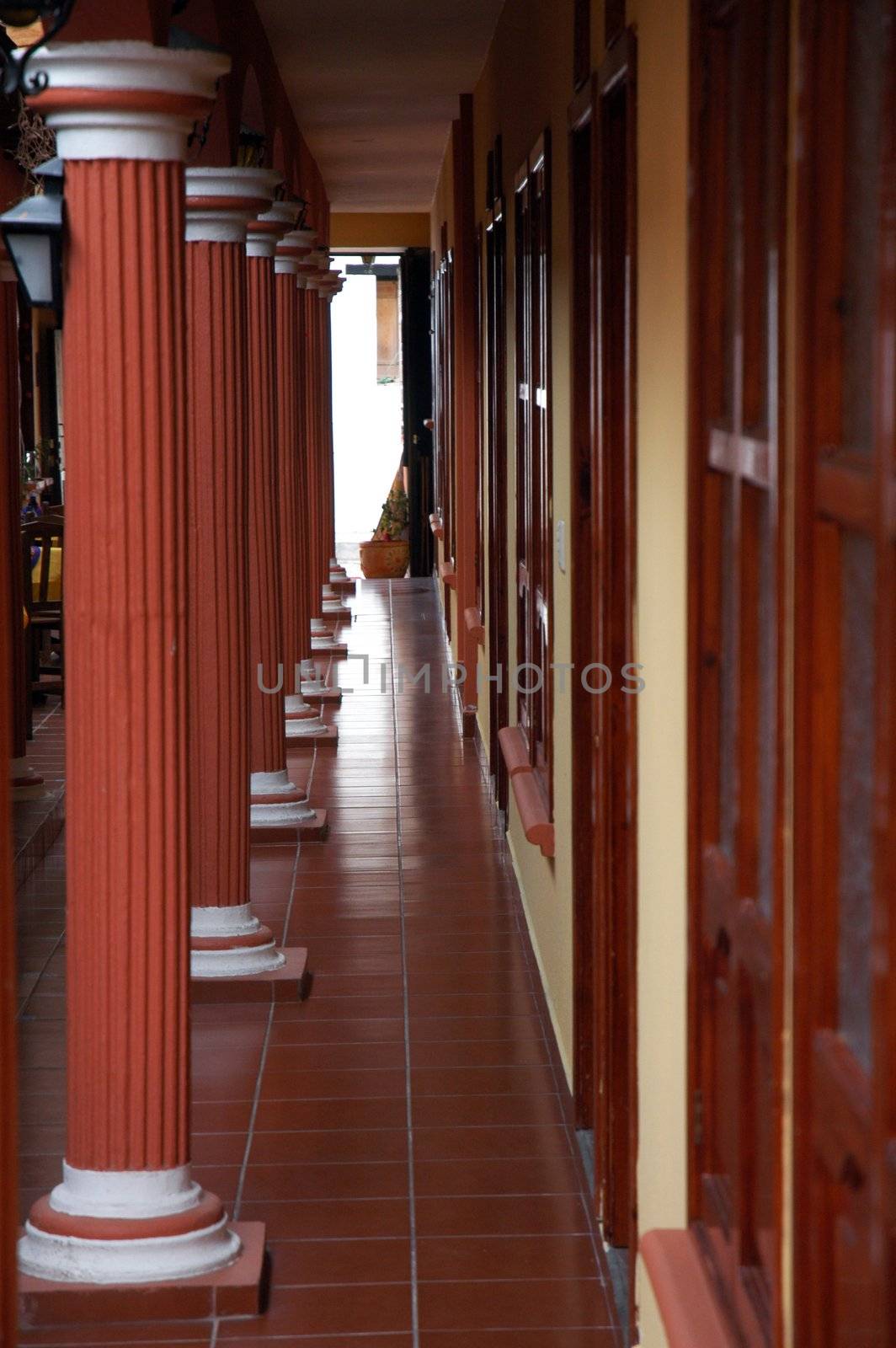 Interior of building in in San Cristobal de las Casas