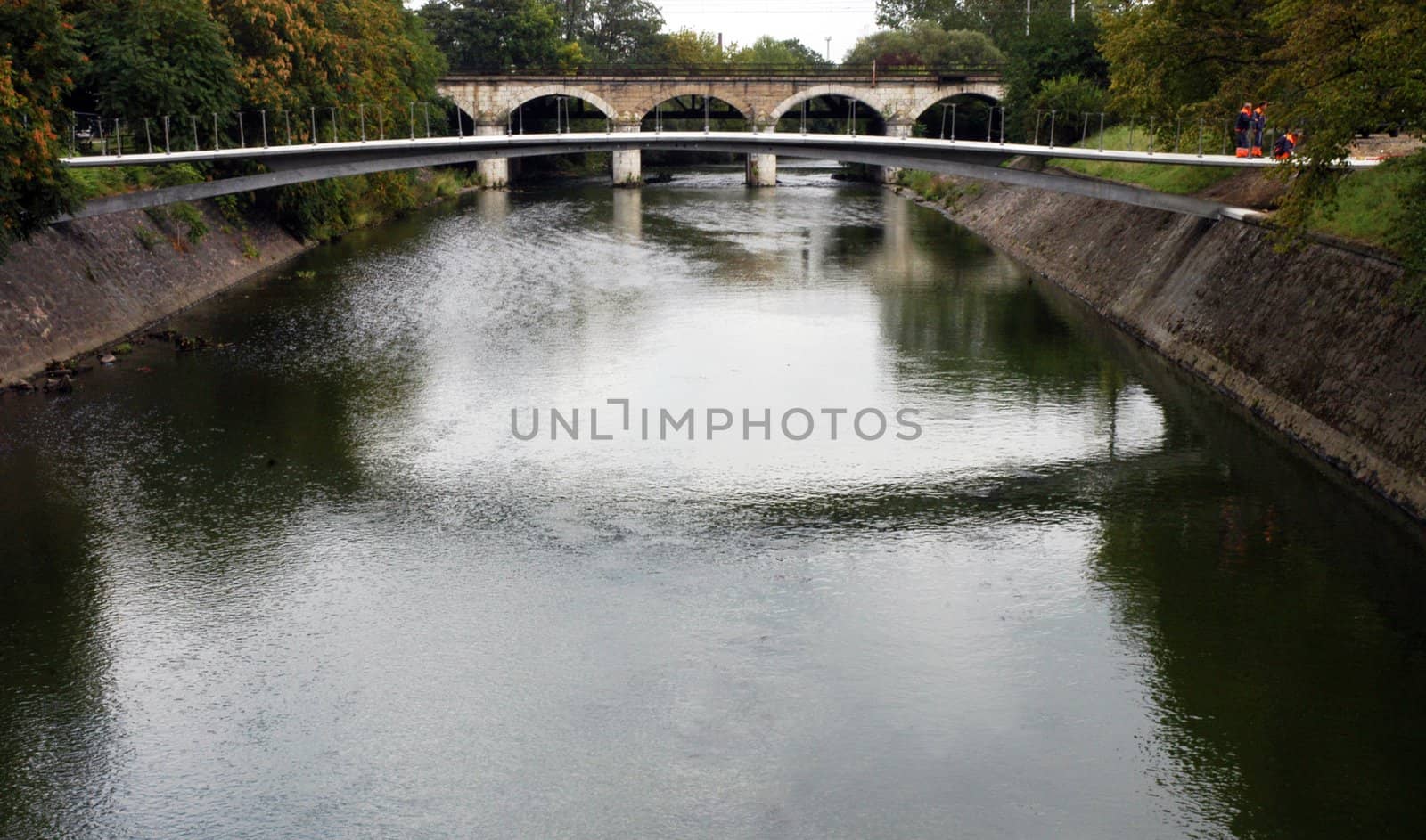 stone bridge over the canal by haak78