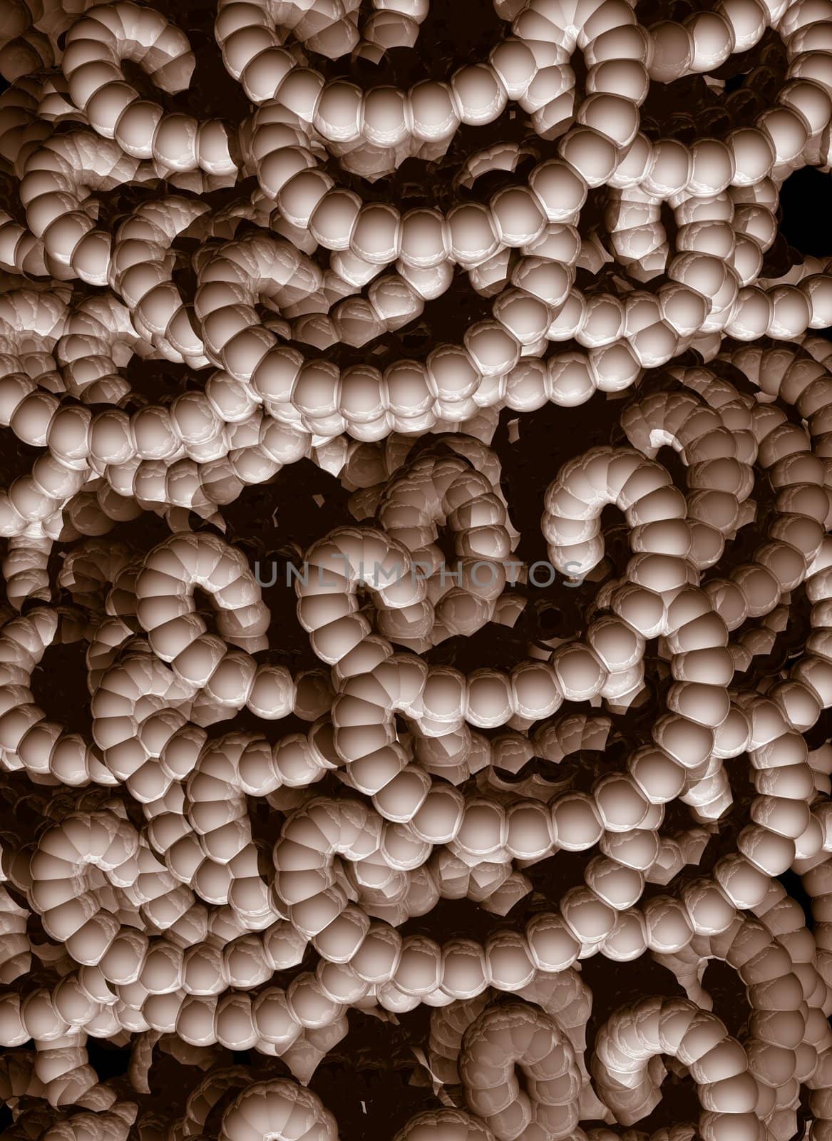 abstract organic worm thing - 3d illustration
