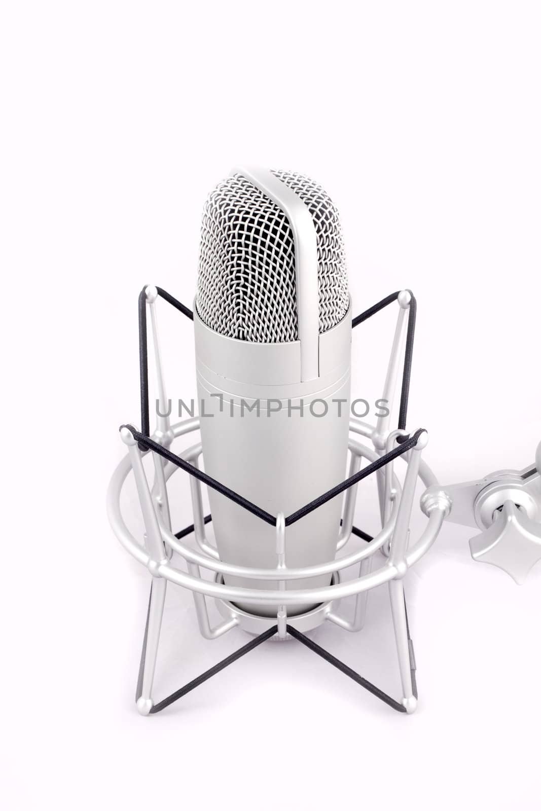 Professional studio microphone on white background by FernandoCortes